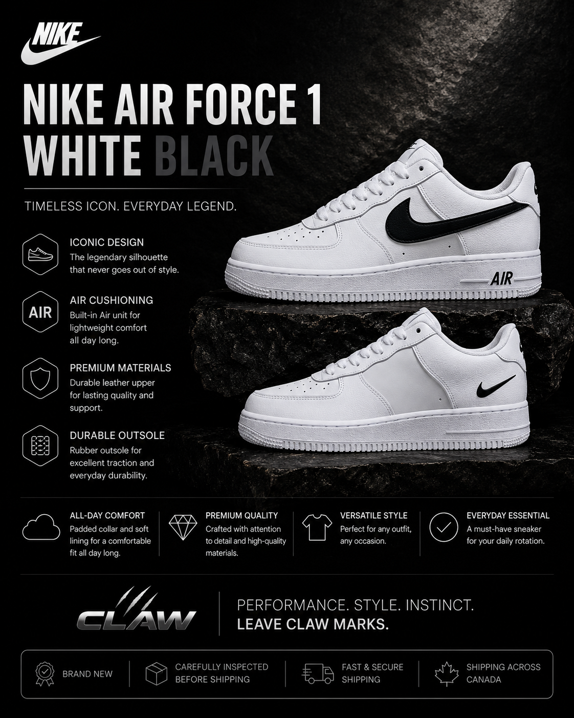 Nike Air Force 1 ’07 – White / Black