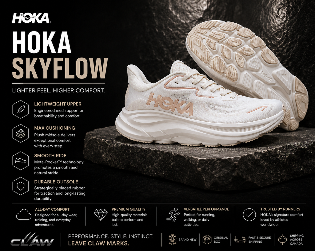 HOKA Skyflow – White / Sand